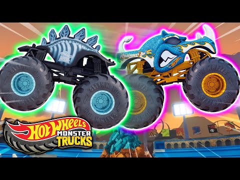 Hot Wheels Monster Trucks | Flying and Crashing Monster Trucks! 1 HR | Hot Wheels