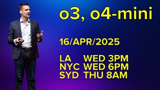 16/Apr/2025 - o3 full, o4-mini - LifeArchitect.ai LIVESTREAM