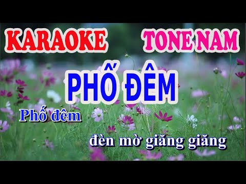 Karaoke Phố Đêm Tone Nam Dễ Hát-Nhạc Sống Nguyễn Linh