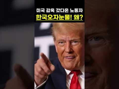 미국감옥구금된노동자 한국오자눈물오열 왜?
