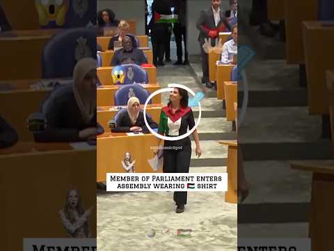 This Mebember Of Parlement Eneter Assembly Wearing 🇵🇸 Shirt #youtubeshorts #shortsfeed #shorts