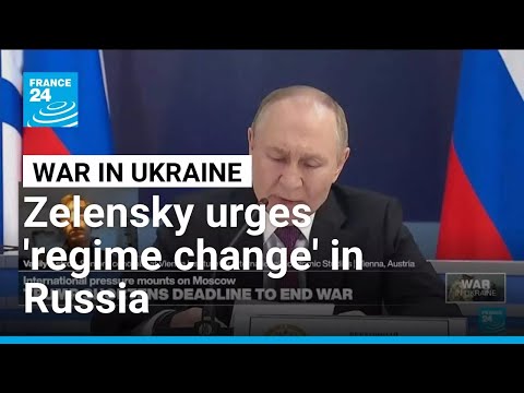YouTube video thumbnail: Ukraine President Zelensky Urges 'Regime Change' in Russia