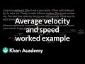 Average Velocity and Speed Concepts