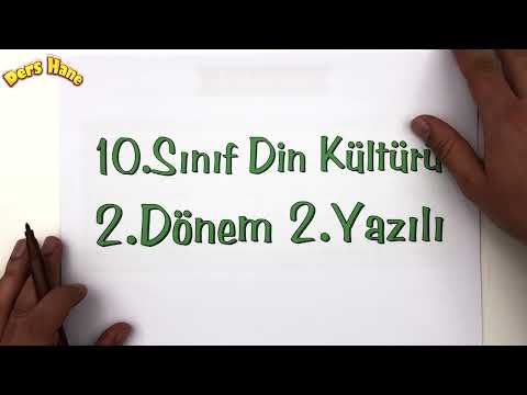 10.Sınıf Din Kültürü 2.Dönem 2.Yazılı