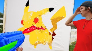 Super Soaker PAINT Gun Pictionary!! *WINNER GETS $1000*