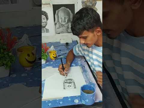 Hand Made Dollar Drawing 😎😜 its Only drawing #drawing #shorts