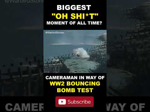 WW2 Cameraman’s Biggest “Oh Sh*t Moment”: Bouncing Bomb Test #ww2warbirds #ww2