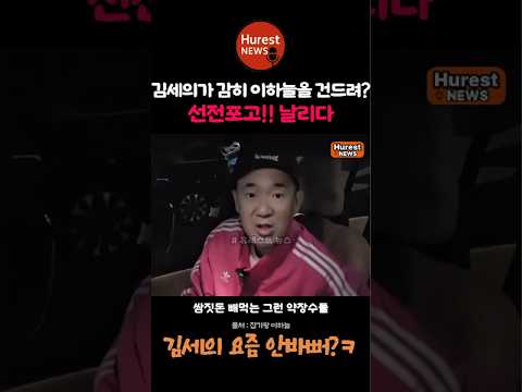 김세의 요즘 바쁠텐데 이하늘을 건드려? ㅋㅋ