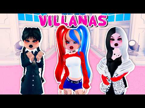 Nos CONVERTIMOS en SUPERVILLANAS en DRESS TO IMPRESS 😱👿 Roblox