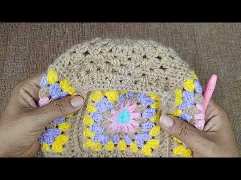 COMO TEJER  GORRO EN CRCHET CON CUADROS/ GORRO PARA NIÑAS.
