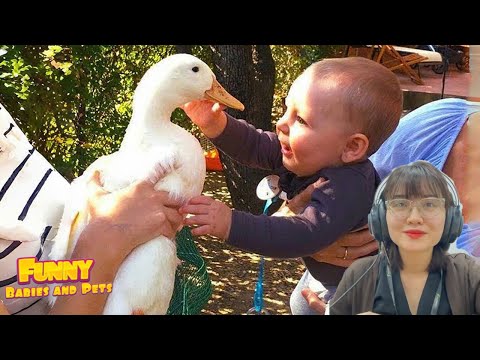 CRAZY BABY Vs DUCK - Funny Baby Shocked with Animal Everywhere - Funny Babies and Pets