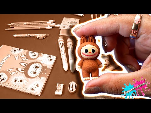 Probando útiles escolares de Labubus - Supermanualidades
