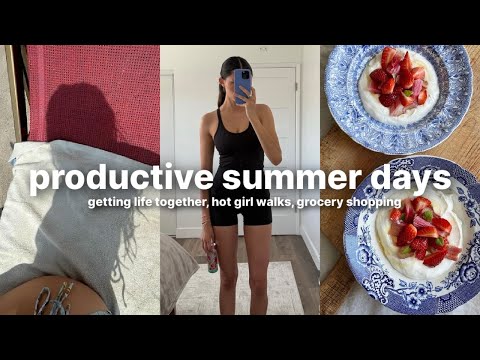 vlog: getting my life together, summer routines, grocery shopping