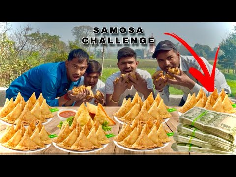 Samosa eating challenge with my friends जो हारेगा उसकी होगी मौत 🤯😲😧