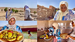 اجواء البادية/ وجدات لينا لحم بالملوخية جات ياسلام👌لموت ضحك مع احسن ناس رحامنة😂لواليدة فرحانة 🥳