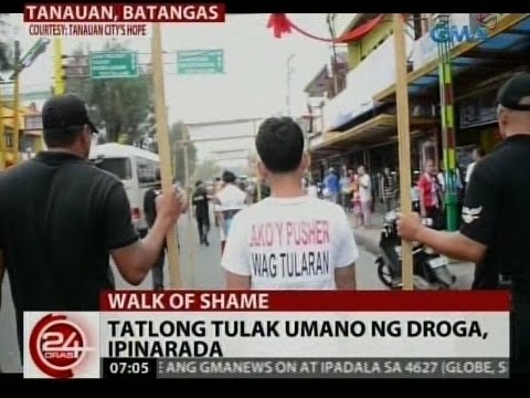 Tatlong Tulak Umano Ng Droga Ipinarada Sa Tanauan Batangas Videos