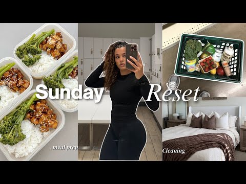 My Sunday Reset Routine 🫧 Healthy Habits, meal prep with me, Grocery on a Budget, & more