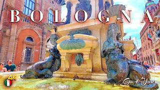 BOLOGNA ITALY 🇮🇹 What is Bologna best known for? 4K Walking Tour through the city's iconic porticoes