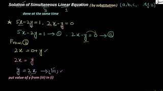 Solution of Two Linear Equations Involving Two Variables