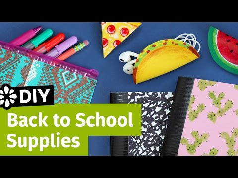 DIY Back to School Supplies: Pencil Case, Cord Taco & Mini Notebooks | Sea Lemon