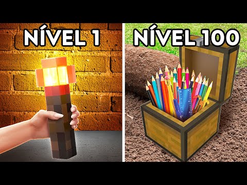 SUPRIMENTOS ESCOLARES INSPIRADOS EM MINECRAFT🛠️🎮 DIYs Criativos para a Sua Vida Escolar, por 123 GO!