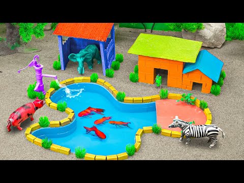 Satisfying with Build Horse Farm Playset Toys | Caring for Horse Injured | Farm Diorama