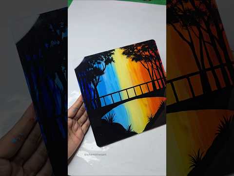 Glass painting 🥰🤗🎨 #easytutorial #acrylicpainting #artshorts