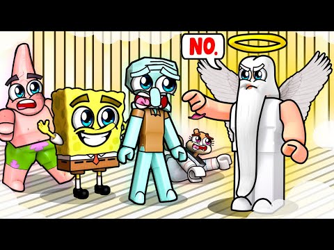 SpongeBob Waits On Line to Go to HEAVEN in Roblox!?