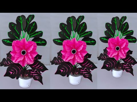 beautiful flower bouquet making with paper 😨 / diy flower bouquet