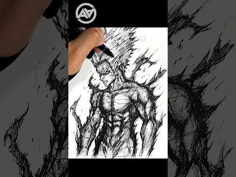 How to draw GAROU ✍️🔥 #onepunchman #garou #howtodraw #anime #manga #shorts #fanart #drawing #art