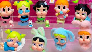 ASMR Unboxing POP MART Crybaby x PowerPuff Girls Blind Boxes 🫧| No Talking Video