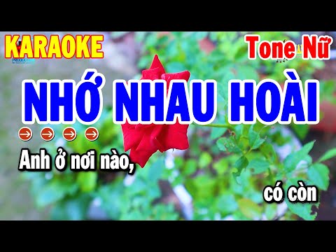 Karaoke Nhớ Nhau Hoài Tone Nữ Nhạc Sống Trữ Tình 2024 | Thanh Hải