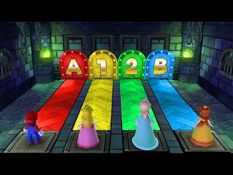 Mario Party 10 Minigames - Mario Vs Peach Vs Rosalina Vs Daisy (Master Difficulty)