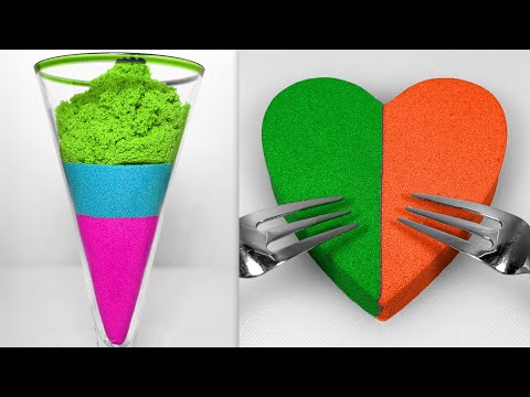 Very Satisfying and Relaxing Compilation 318 Kinetic Sand ASMR