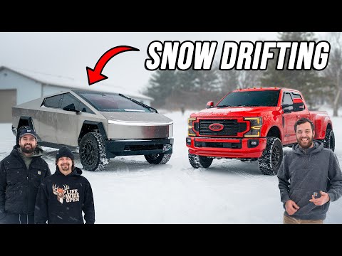 CboysTV Cybertruck & F350 Dually (Snow Drifting)