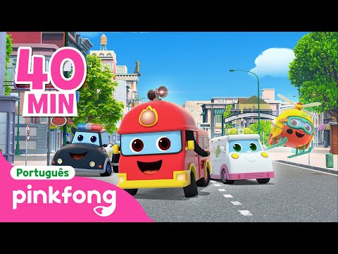 Super Time de Resgate! 🚓 🚒 🚑 | + Todos os Episódios | Pinkfong, Bebê Tubarão! Canções para Crianças