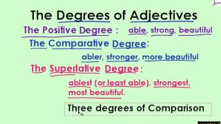 Degrees of Comparison (explanation with examples)