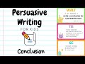 Writing Effective Conclusions in Persuasive Texts