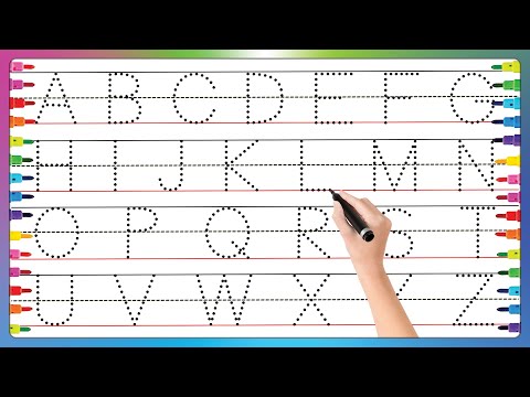 Learn to write the Alphabet from a to z | colouring ABCs line tracing #abcdsong #abcd #abcs