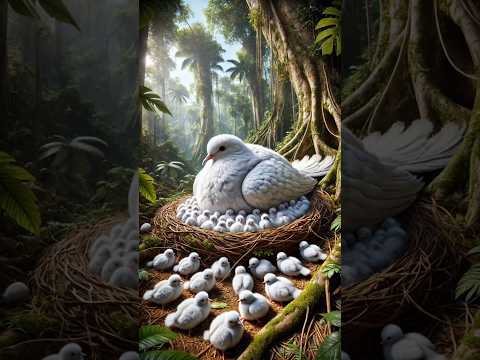 The mother pigeon was killed by a ferocious bear #ai #pigeon #bear