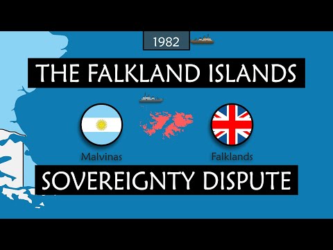 The Falkland Islands (Islas Malvinas) - The conflict between Argentina and the UK on a map