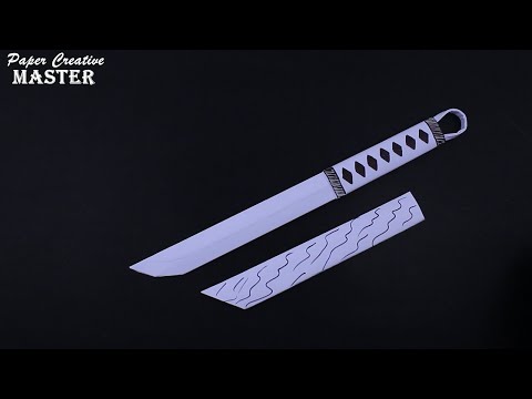 How to make a knife with a sheath made of paper