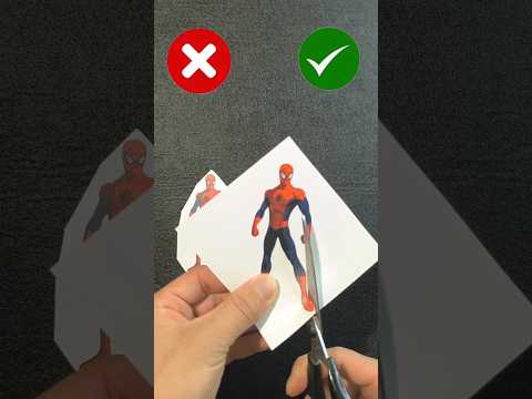 Perfect Spiderman Cut! ✂️🕷️Rough vs. Flawless Curves#craft #diy #spiderman #shorts