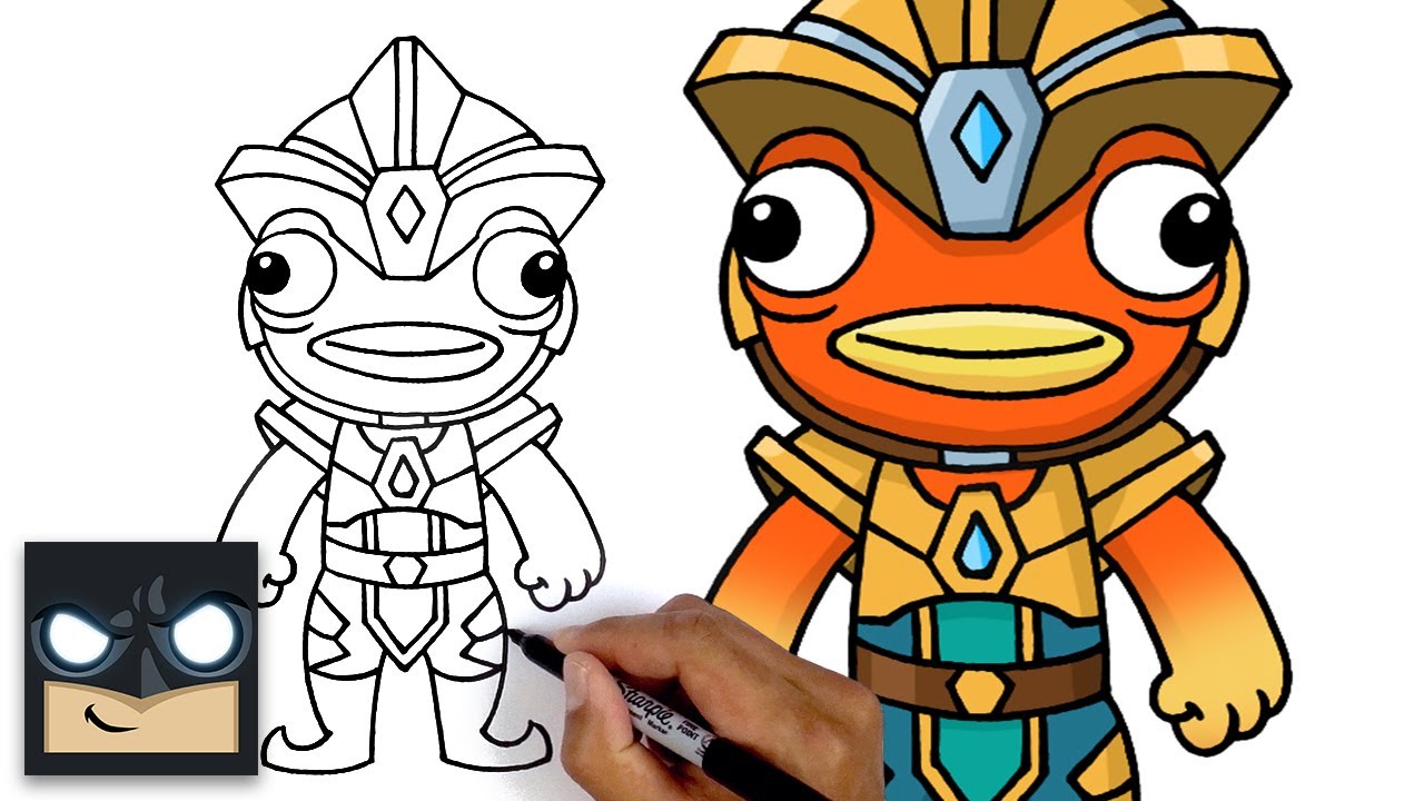 How To Draw Atlantean Fishstick - Fortnite Season 3