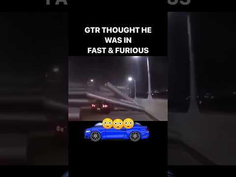 GTR Thought He Was in Fast & Furious 🤯😰#gtr #crash #gtr35 #nissangtr