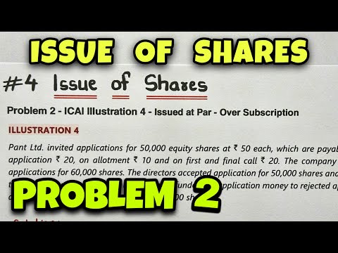 #4 Issue of Shares - Problem 2 - Class 12 / CA Foundation - By Saheb Academy
