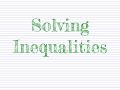 Exploring Solutions to Inequalities