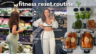 fitness vlog 🌱| weekly reset routine, meal prep, healthy habits, full body workout + more