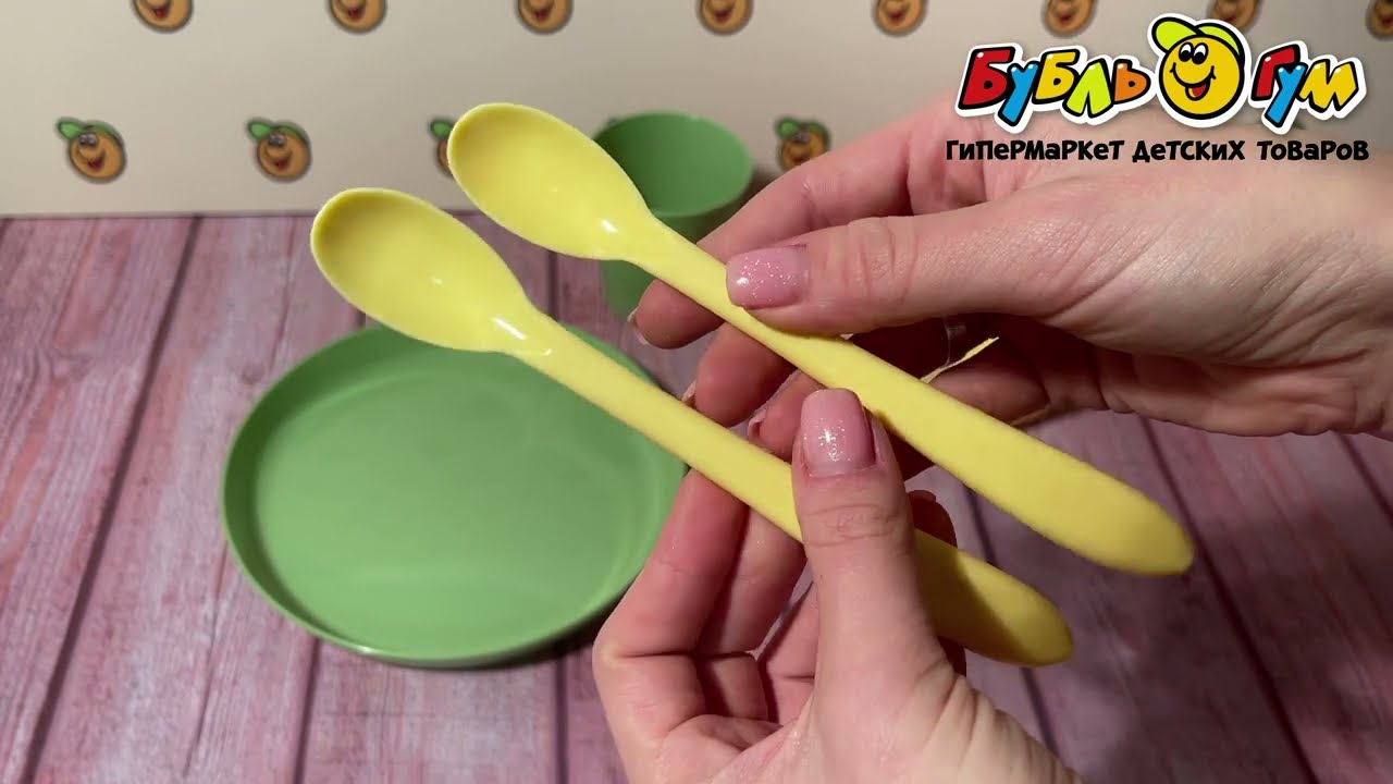 Набор посуды lalababy follow me 5предметов фисташковый - видео