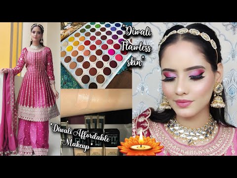 🎆🪔DIWALI FESTIVAL FLOWLESS LONG-LASTING MAKEUP TUTORIAL FOR BEGINNERS🪔🪔